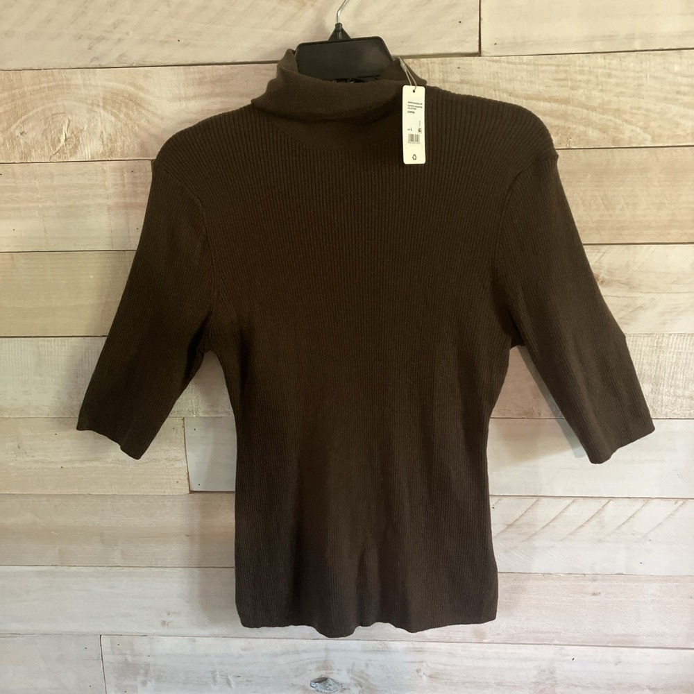 FAVORITE DAUGHTER Merino Wool Ribbed Turtleneck Sweater L NWT